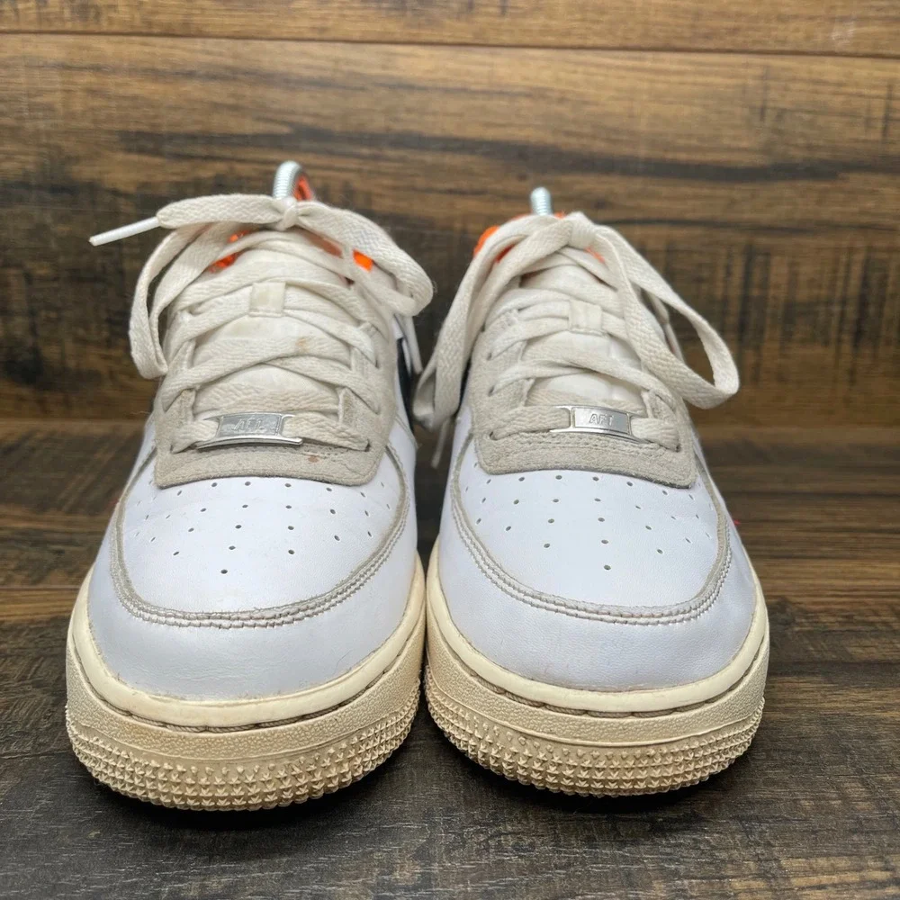 NIKE Air Force 1 LV8 Low Sneakers GS 7Y Womens 8.5 White Black Orange